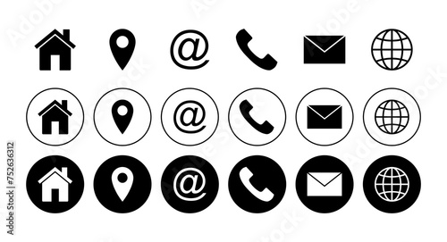 Contact us icon vector. web icon vector. business card contact information icon.