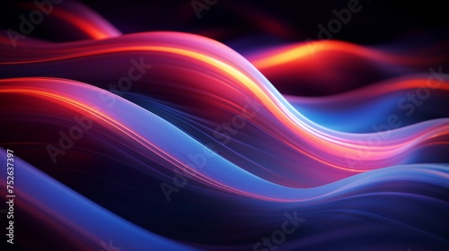 Abstract neon light patterns, minimalistic design