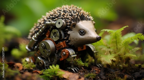 Robotic hedgehog with defense mechanisms, in a smart garden