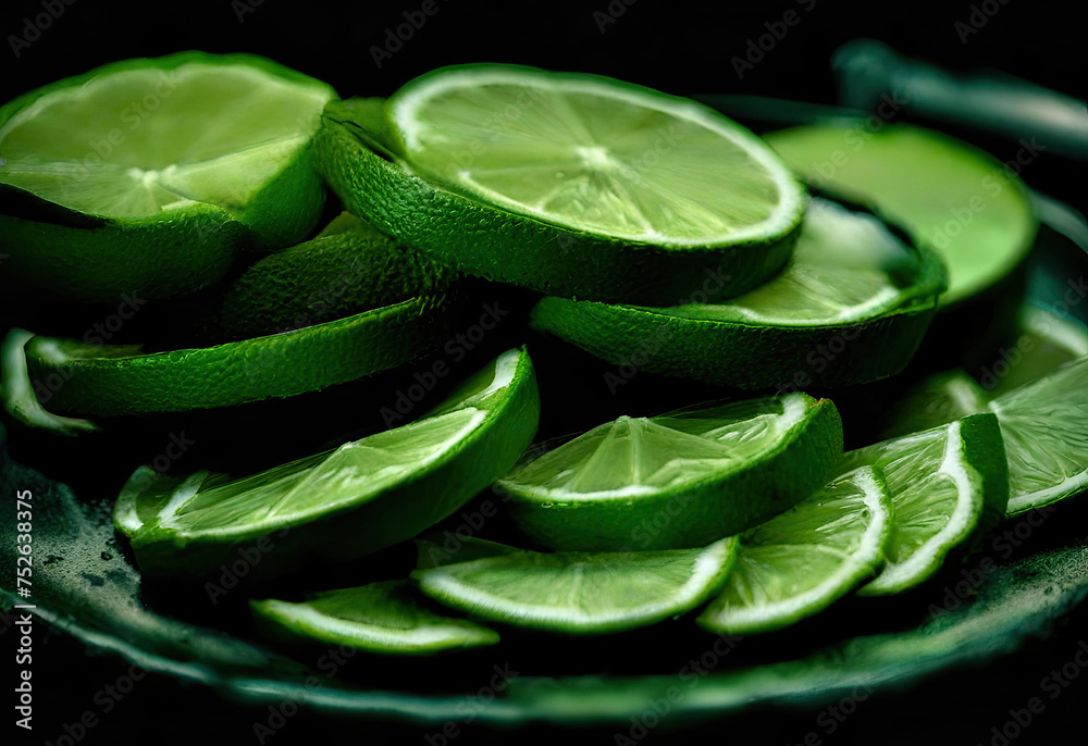 Obraz premium lime slices