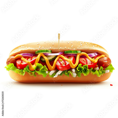 template of hot dog