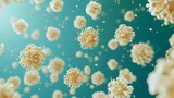Pollen particles floating in air causing allergy