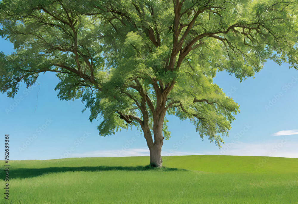 tree on green field tree on green field