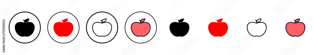 Apple icon vector illustration. Apple sign and symbols for web design. Apple icon vector illustration. Apple sign and symbols for web design.