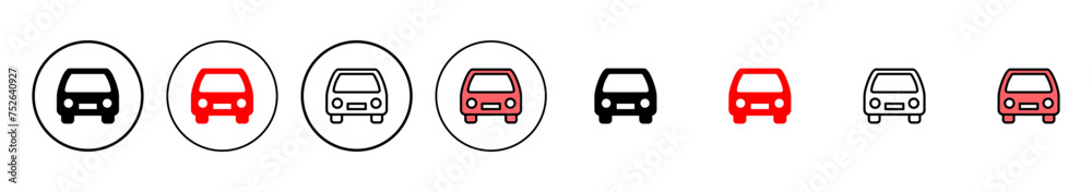 Car icon vector illustration. car sign and symbol. small sedan