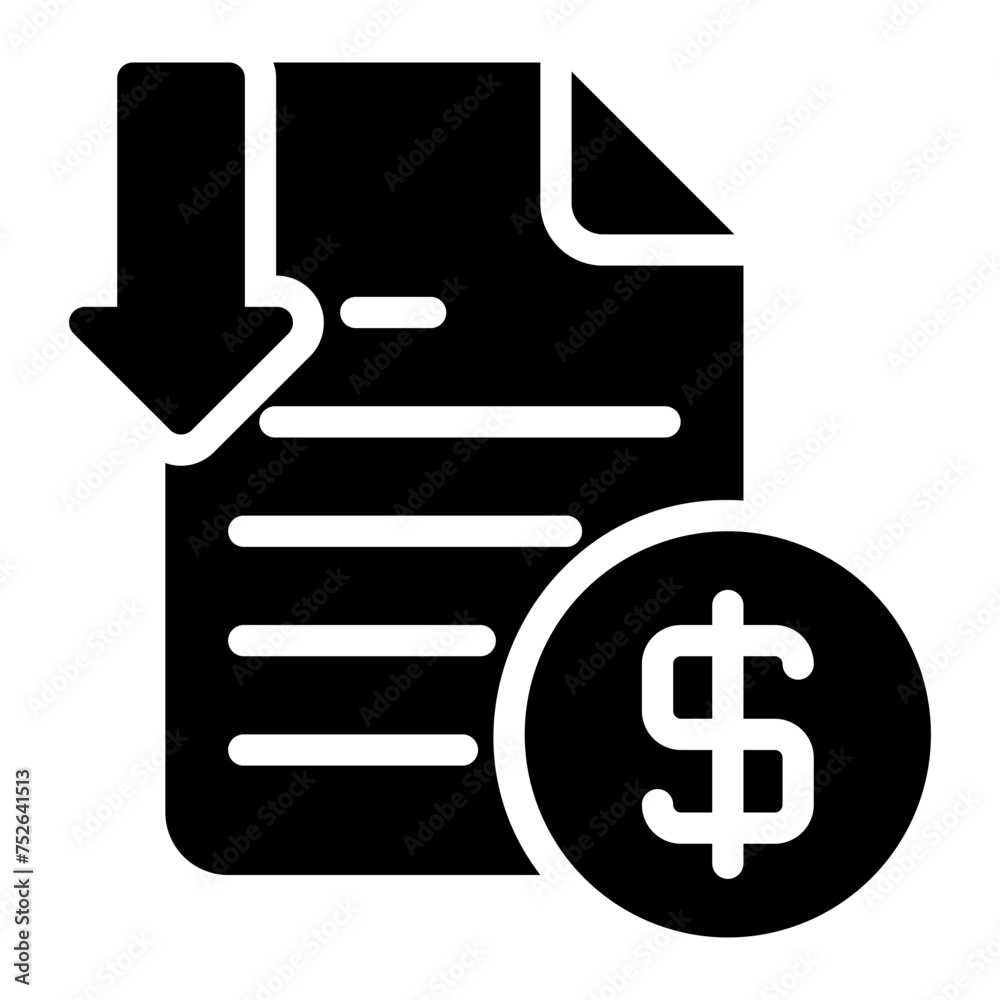 reduce costs glyph icon