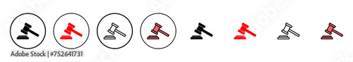 Gavel icon vector illustration. judge gavel sign and symbol. law icon. auction hammer