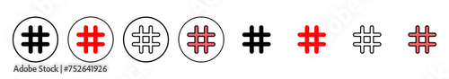 Hashtag icon vector illustration. hashtag sign and symbol