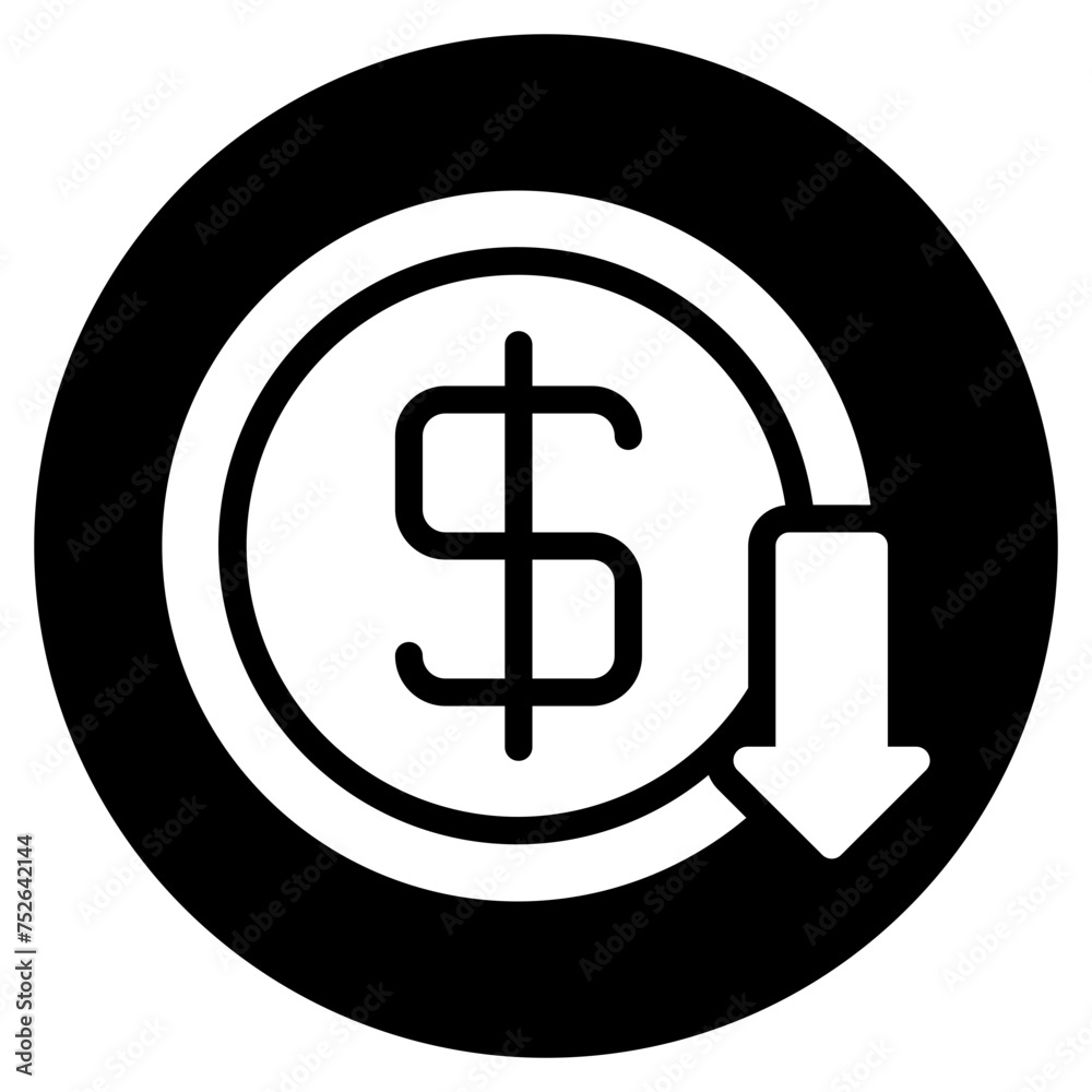 reduce cost glyph icon reduce cost glyph icon