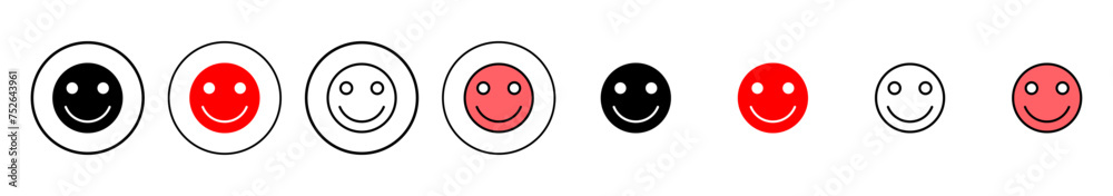 Fototapeta premium smile icon vector illustration. smile emoticon icon. feedback sign and symbol