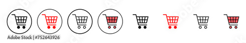 Shopping icon vector illustration. Shopping cart sign and symbol. Trolley icon