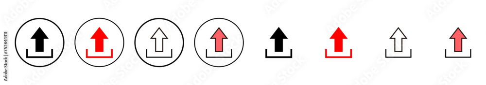 Upload icon vector illustration. load data sign and symbol Upload icon vector illustration. load data sign and symbol