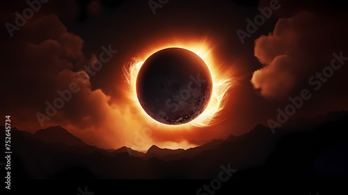 A solar eclipse creates a stunning celestial event that showcases the spectacular phenomena of the universe