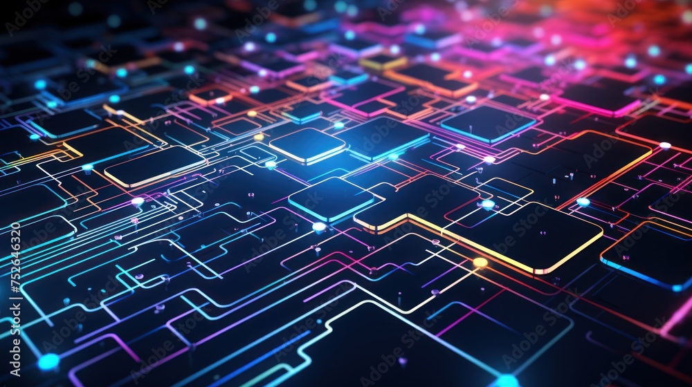 Obraz premium Abstract background with texture lines and shapes for high tech theme.