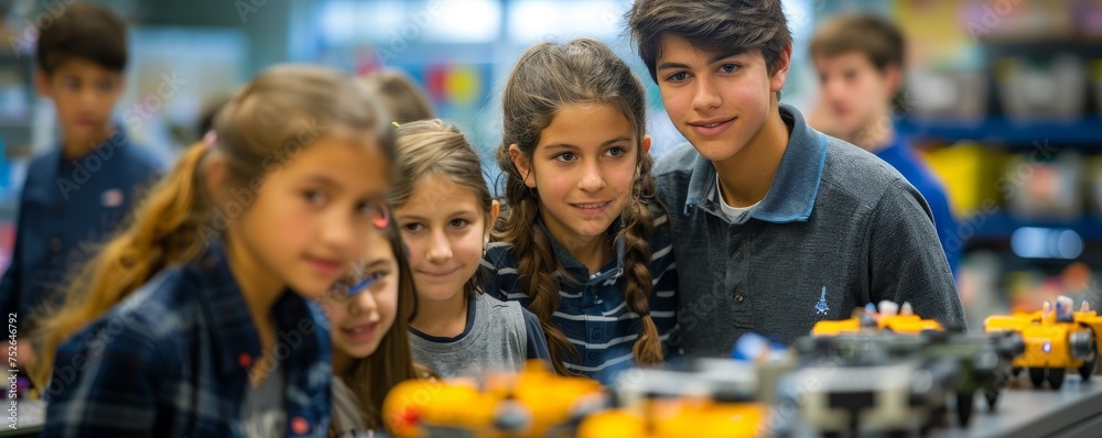 Science students showcase robotics project at school fair, highlighting ...