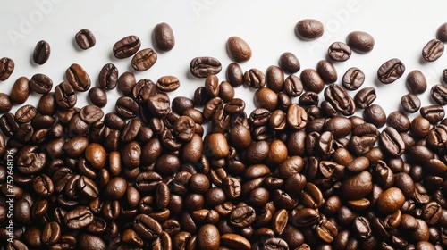Abstract background of close-up view of coffee beans. © rabbit75_fot