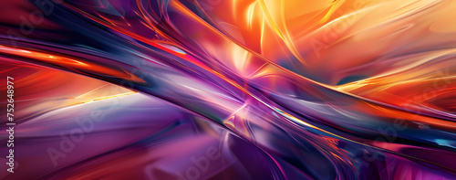 a colorful abstract shape in purple and orange