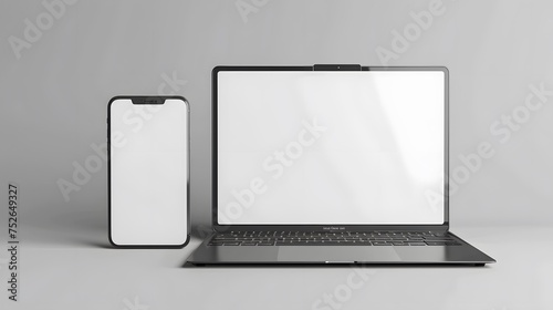 computer with blank white screen
