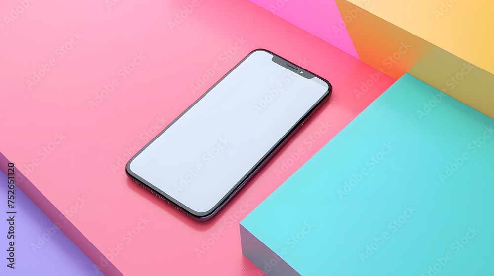 smartphone blank screen frameless modern design mockup smartphone blank screen frameless modern design mockup
