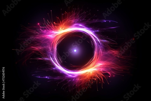 Abstract colorful galaxy wallpaper,black hole,abstract neon light