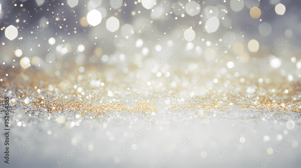 Shiny glitter particles wallpaper with defocus effect