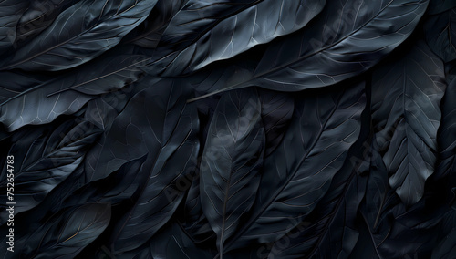 a black wallpaper with dark leaves © Asep