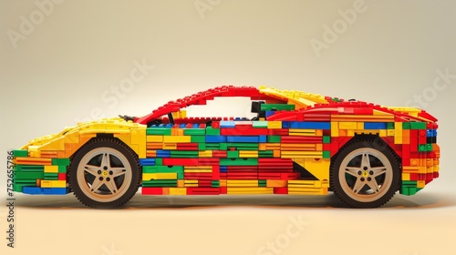 car made of legos generative ai