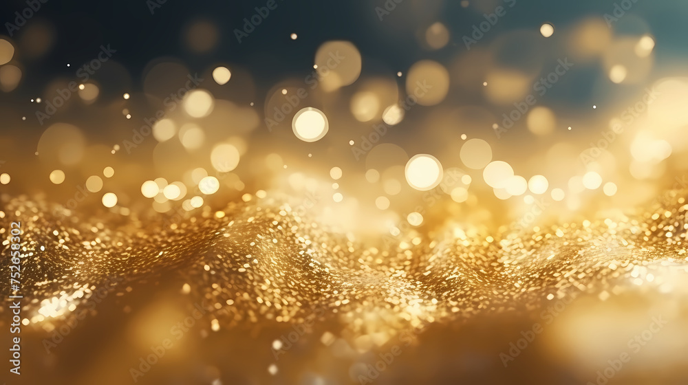 Naklejka premium Abstract glitter silver and gold lights background focus