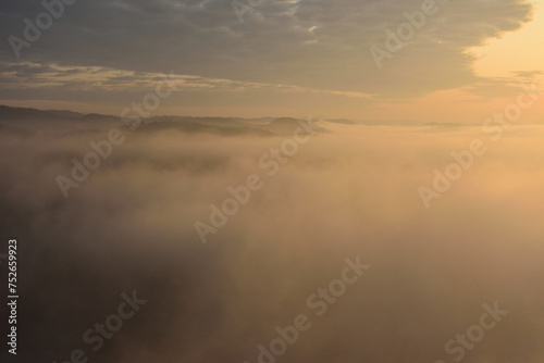 Sea of clouds in early morning photo