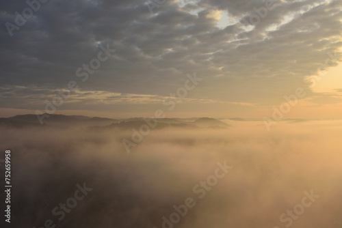 Sea of clouds in early morning photo