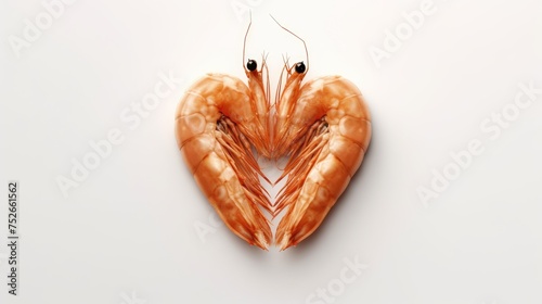 Shrimps isolated on white background.