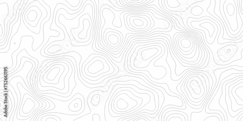 Vector illustration, Topo contour map on white background, Topographic contour lines vector map seamless pattern. Topographic map. Geographic mountain relief. Abstract lines background. Contour maps. © MdLothfor