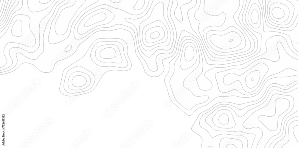 Vector illustration, Topo contour map on white background, Topographic contour lines vector map seamless pattern. Topographic map. Geographic mountain relief. Abstract lines background. Contour maps.