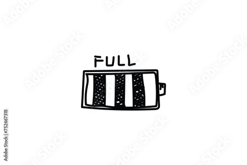 logo icon design hand drawn doodle full battery