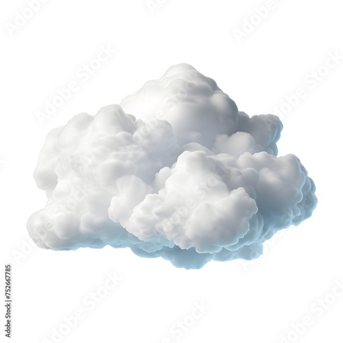 fluffy cloud on a white background, white beautiful cloud