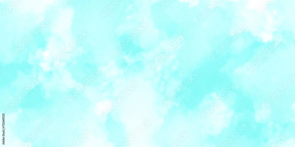 Abstract watercolor aged light paint surface wall design background. summer winter day and pattern clouds backdrop blue color sky  bright wallpaper. bright smooth dirty blank retro texture.