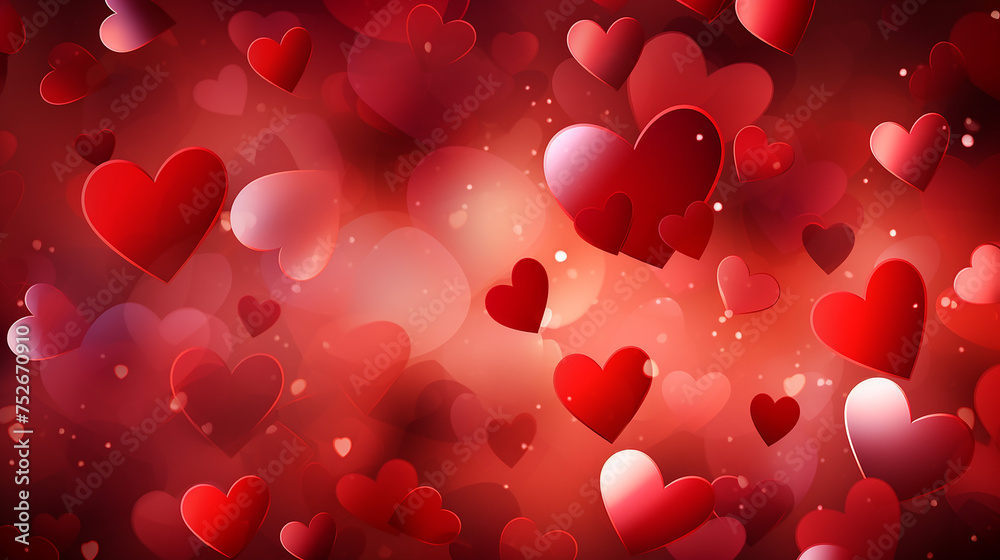 Abstract background with red heart design. Symbolizing valentine's day.