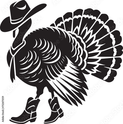 Western Turkey in Cowboy Attire
