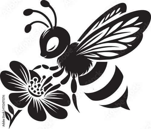 Bee Collecting Nectar from Flower