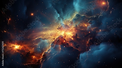 Cosmic space and stars, science fiction wallpaper. Beauty of deep space.