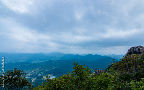 Landscape view of Mount Mudeungsan in South Korea.  photo