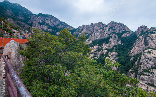 Landscape view of Mount Mudeungsan in South Korea. 