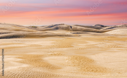 Obraz na płótnie The Lancelin Sand Dunes in Western Australia. w salonie