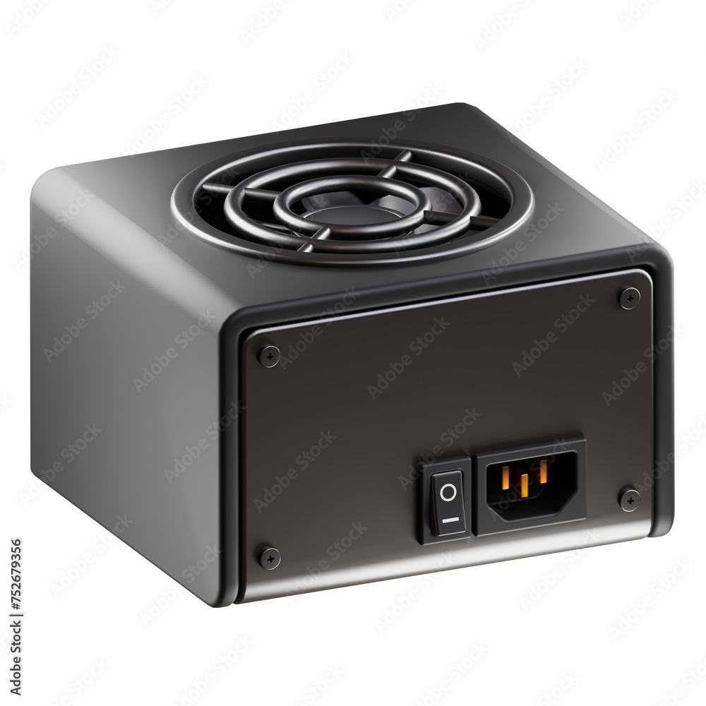 Fototapeta premium 3d power supply computer