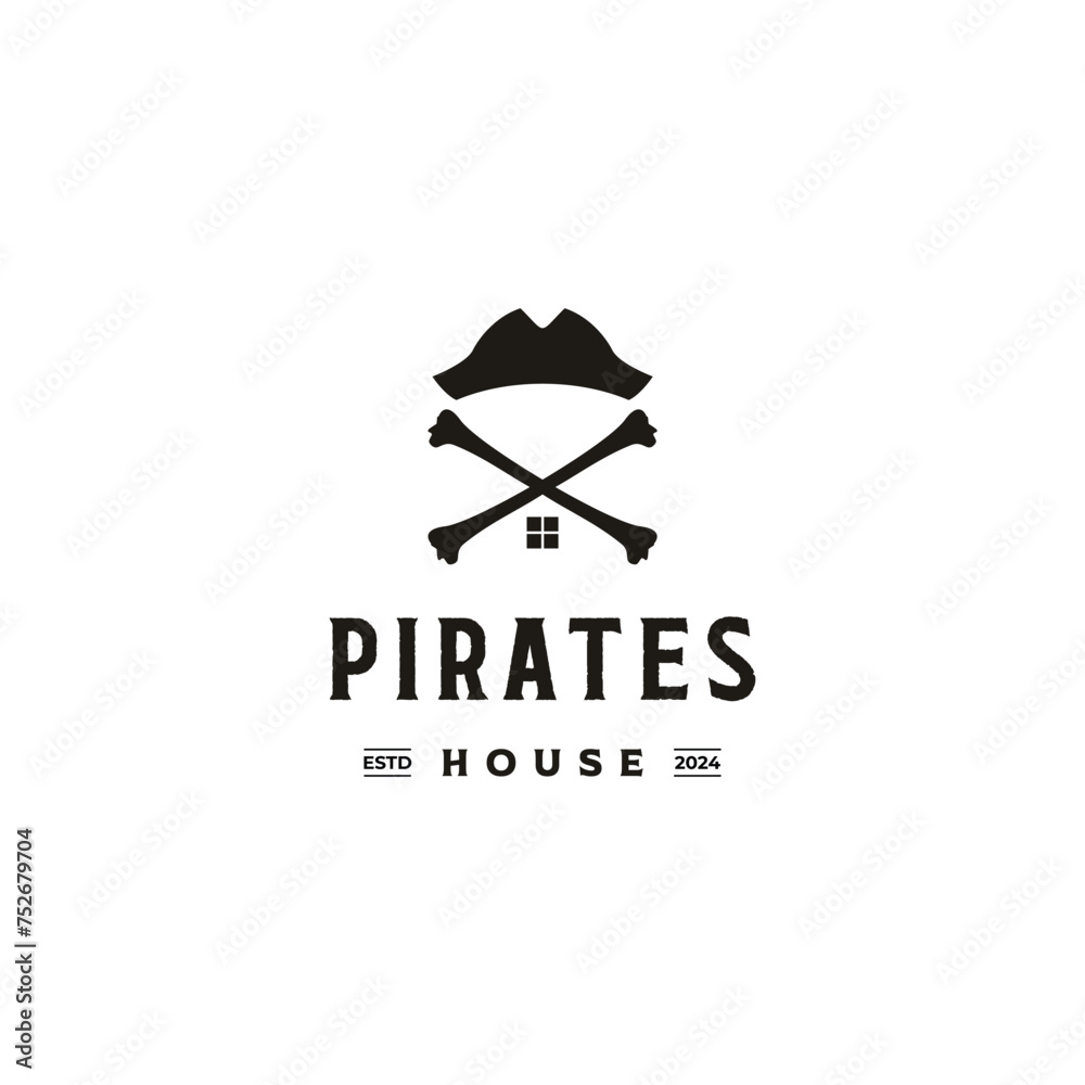 Pirates house logo design concept