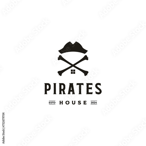 Pirates house logo design concept