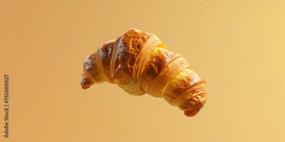 croissant floating in the air, generative AI croissant floating in the air, generative AI