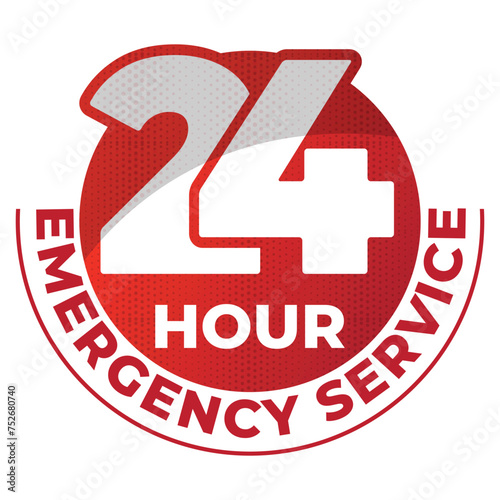 24 hour emergency service label design