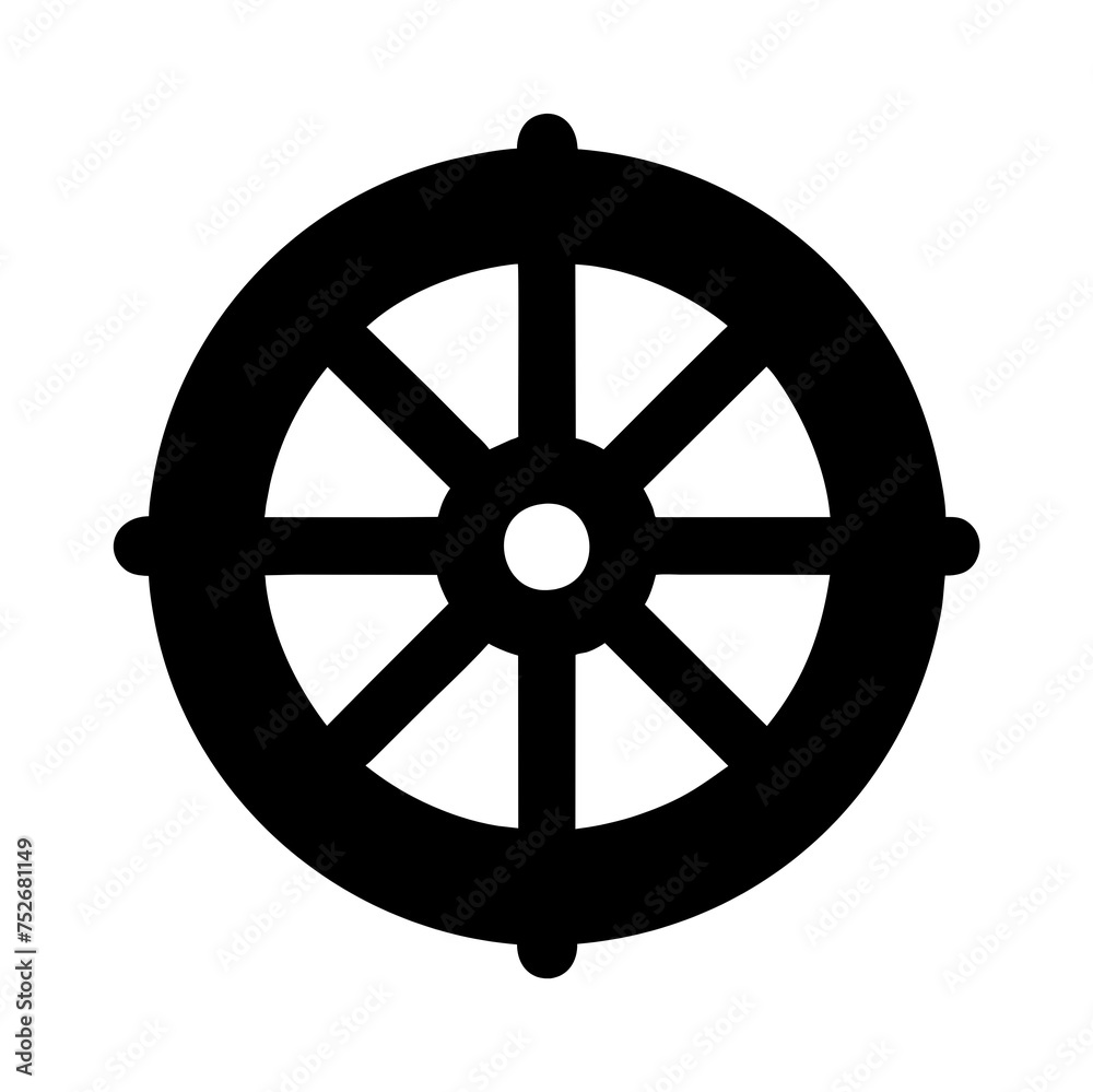 steering wheel isolated on white