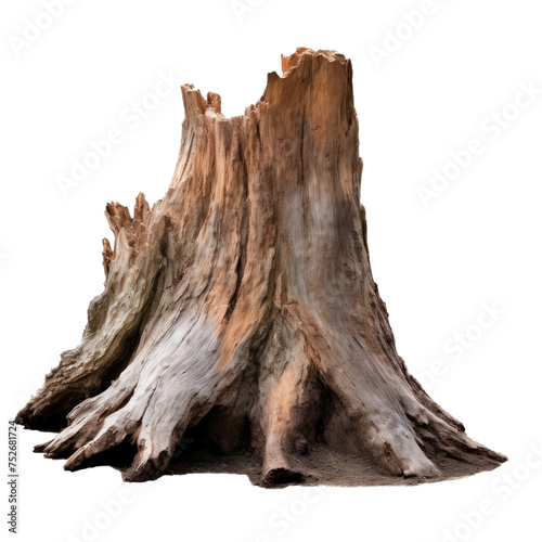Dead tree isolated on white background. High quality clipping mask.
